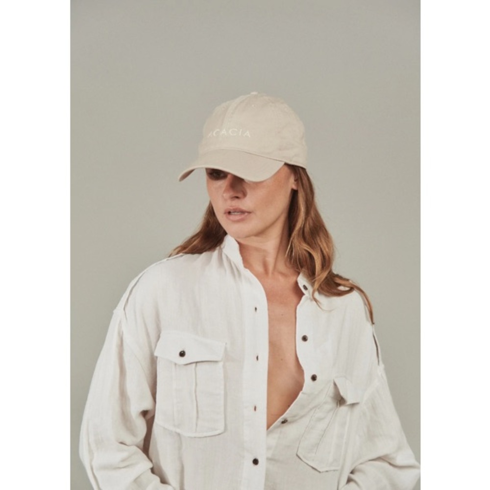 Acacia Baseball Cotton Hat- Bone